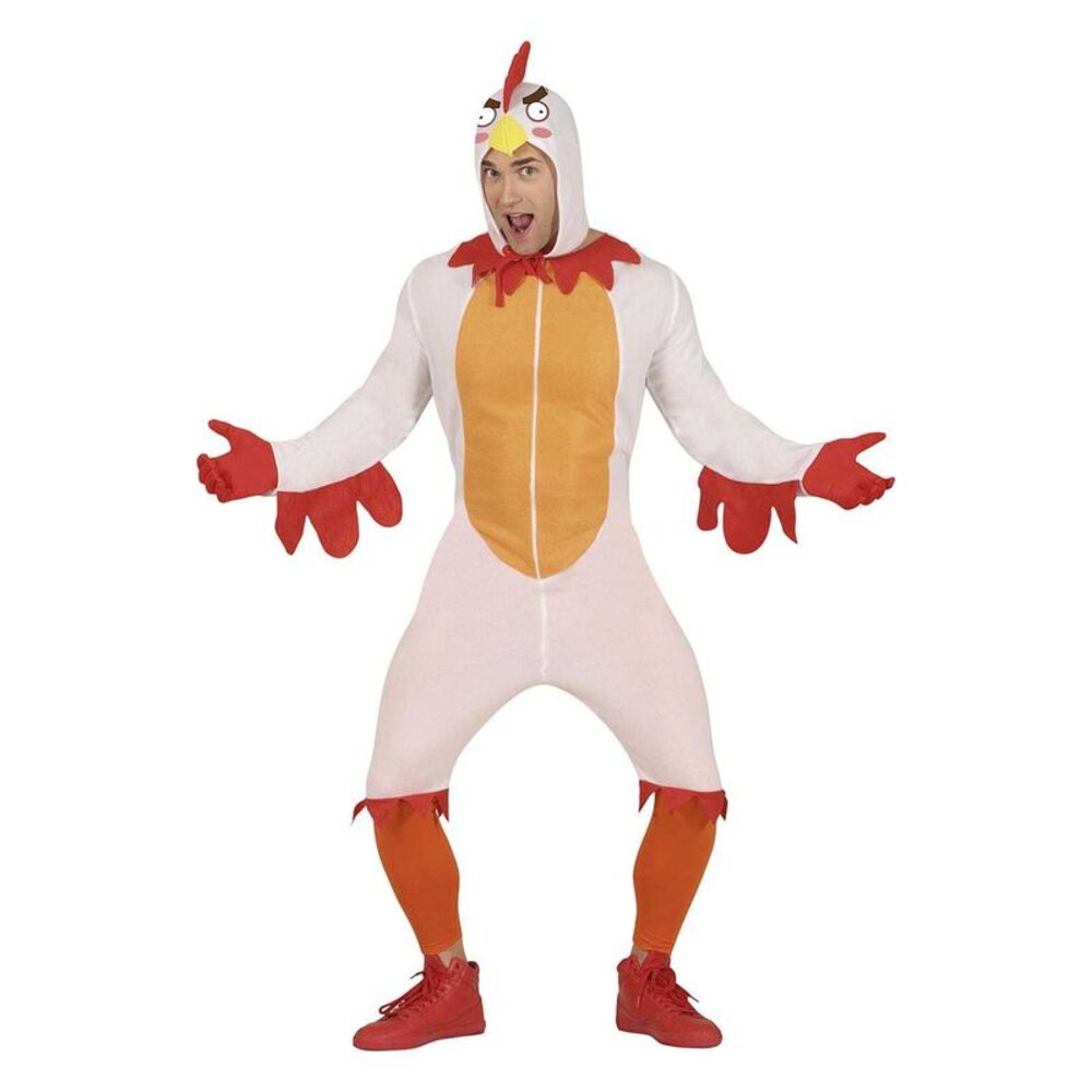 Fiestas Guirca Unisex Adult Chicken Costume Set / White